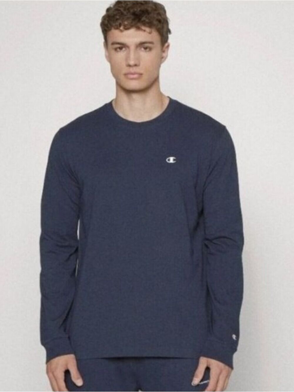 Champion Men's Dark Blue Long Sleeve Tee